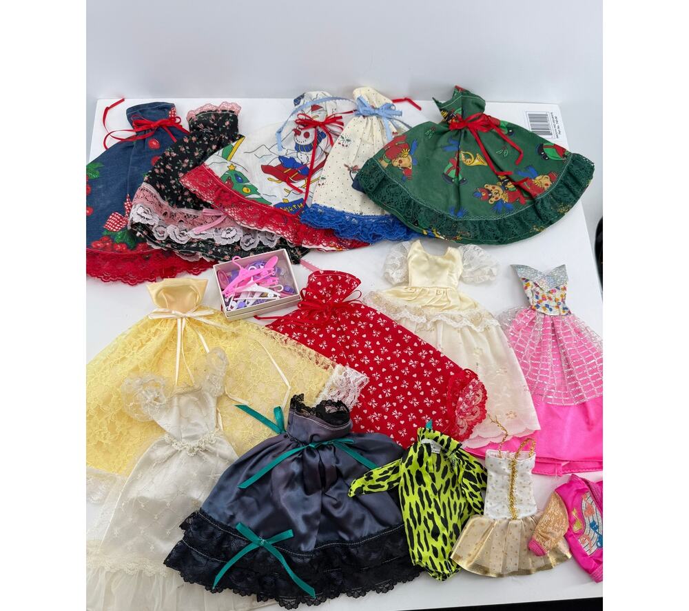 Doll Clothes Lot Handmade Dresses Outfits Accessories Barbie Fashion Doll